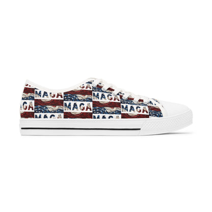 MAGA Trump Red white and blue All Over Print Women's Low Top Sneakers