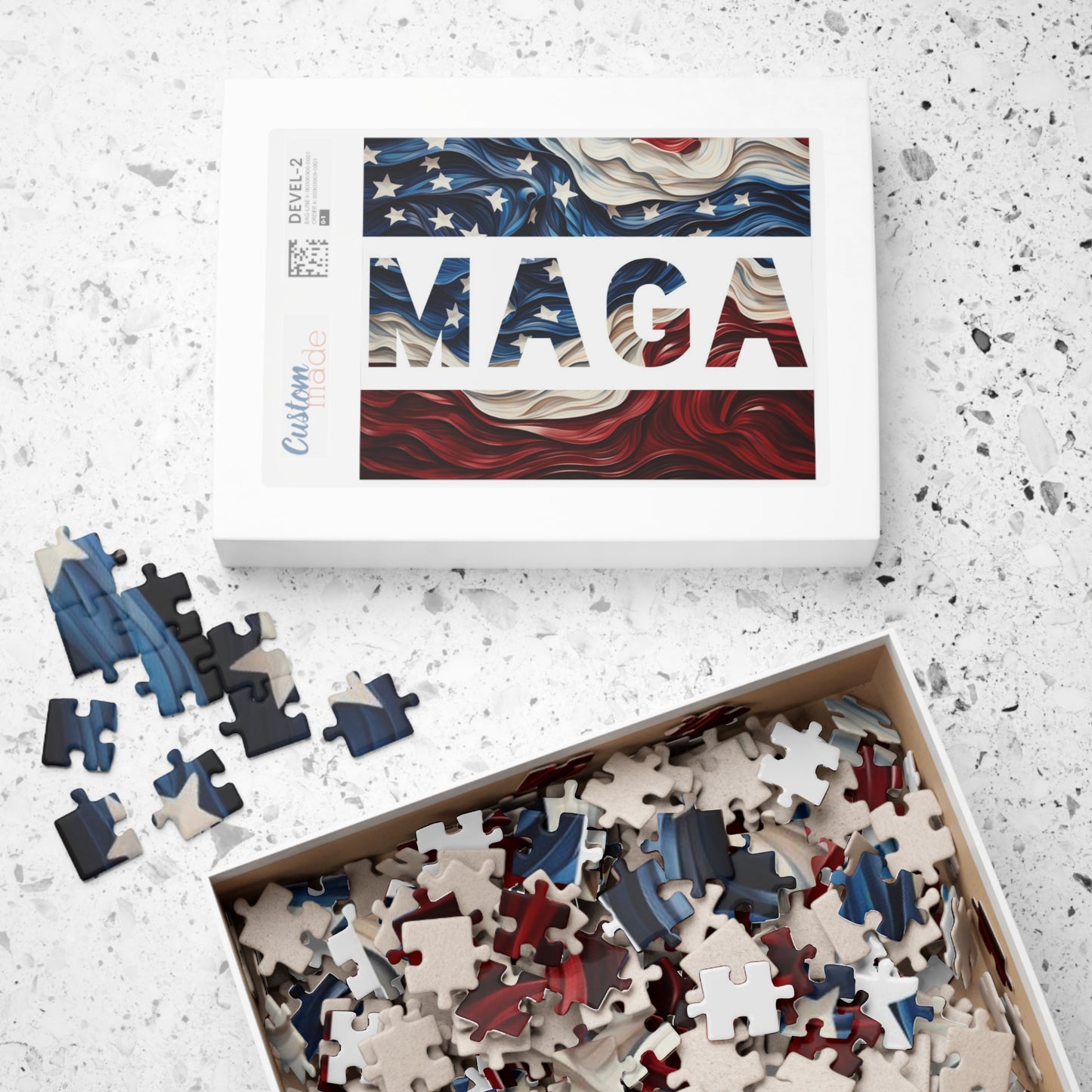 MAGA Red, White and Blue Trump Wood Puzzle 252 or 520 piece