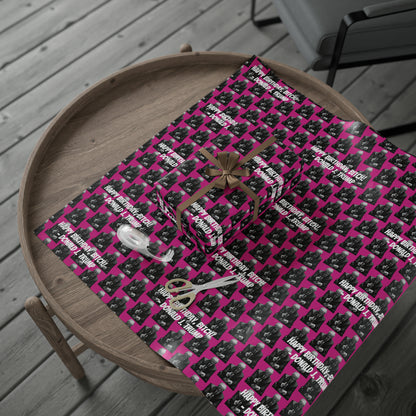 Happy Birthday Bitch! -Donald J. Trump Birthday Gift Wrapping Paper - Pink