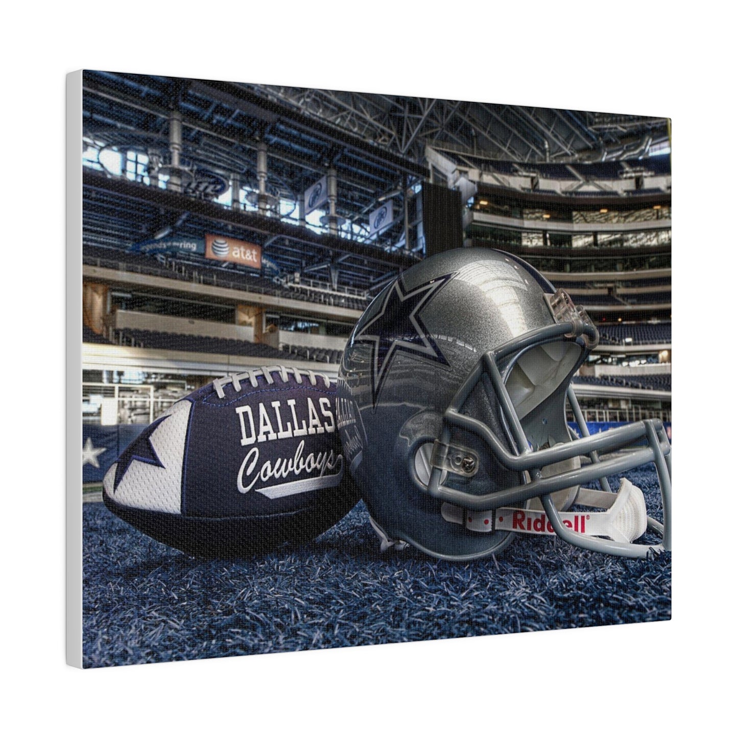Dallas Cowboys NFL Football Helmet Matte Canvas, Stretched High Definition Print