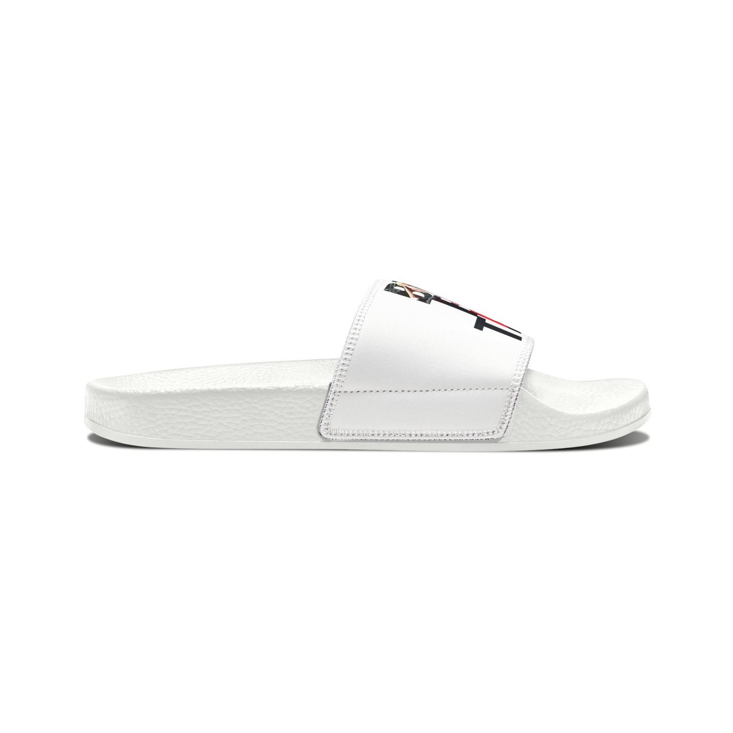 Men's Bring Back Trump White Comfy PU Slide Sandals
