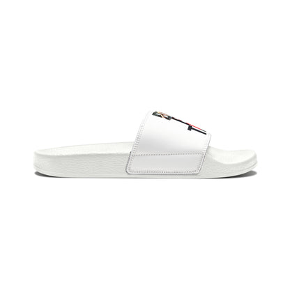 Men's Bring Back Trump White Comfy PU Slide Sandals