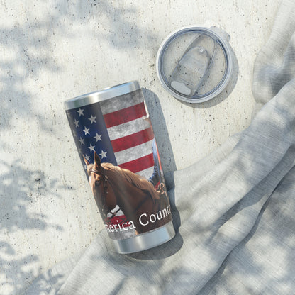 Make America Country Again Cowboy Trump Stainless Vagabond 20oz Tumbler