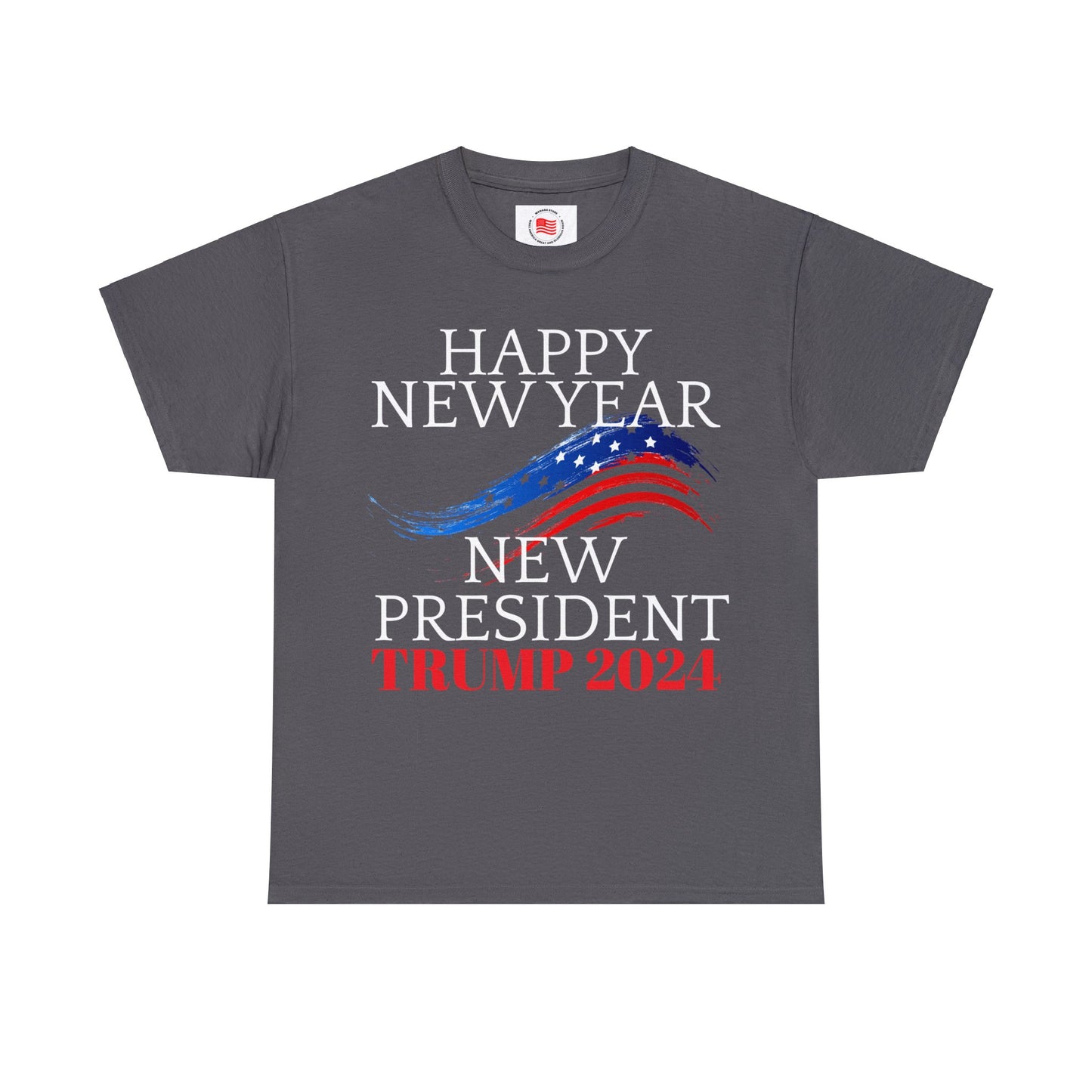 Happy New Year New President Trump 2024 Unisex Heavy Cotton Tee