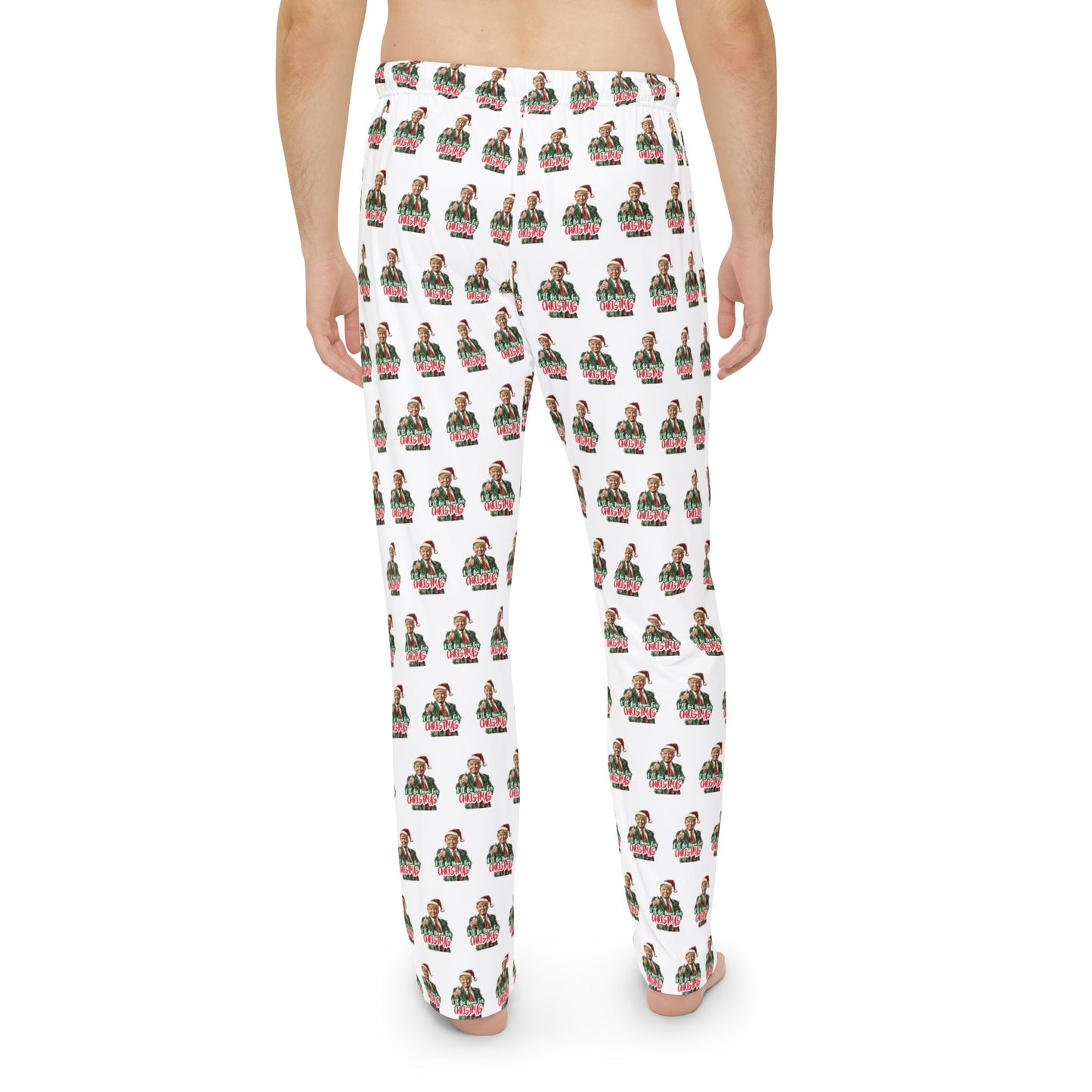 Trump I'll be home for Christmas MAGA Men's Polyester Lounge Comfy Pajama Pants