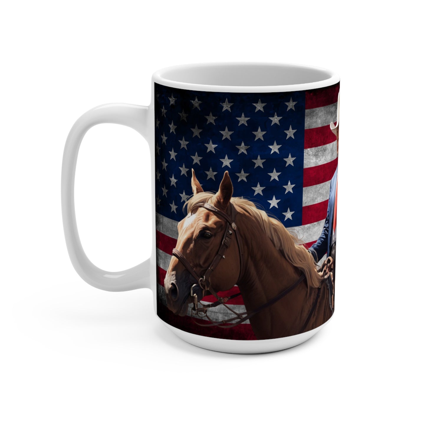 Trump the Cowboy 2024 gift Jumbo Ceramic Coffee Mug 15oz