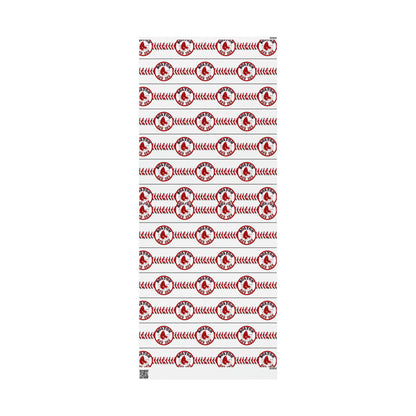 Boston Red Sox Baseball Birthday Gift Wrapping Paper Holiday