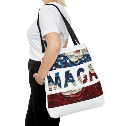 MAGA Red White and Blue Trump Rally Heavy Duty Tote Bag