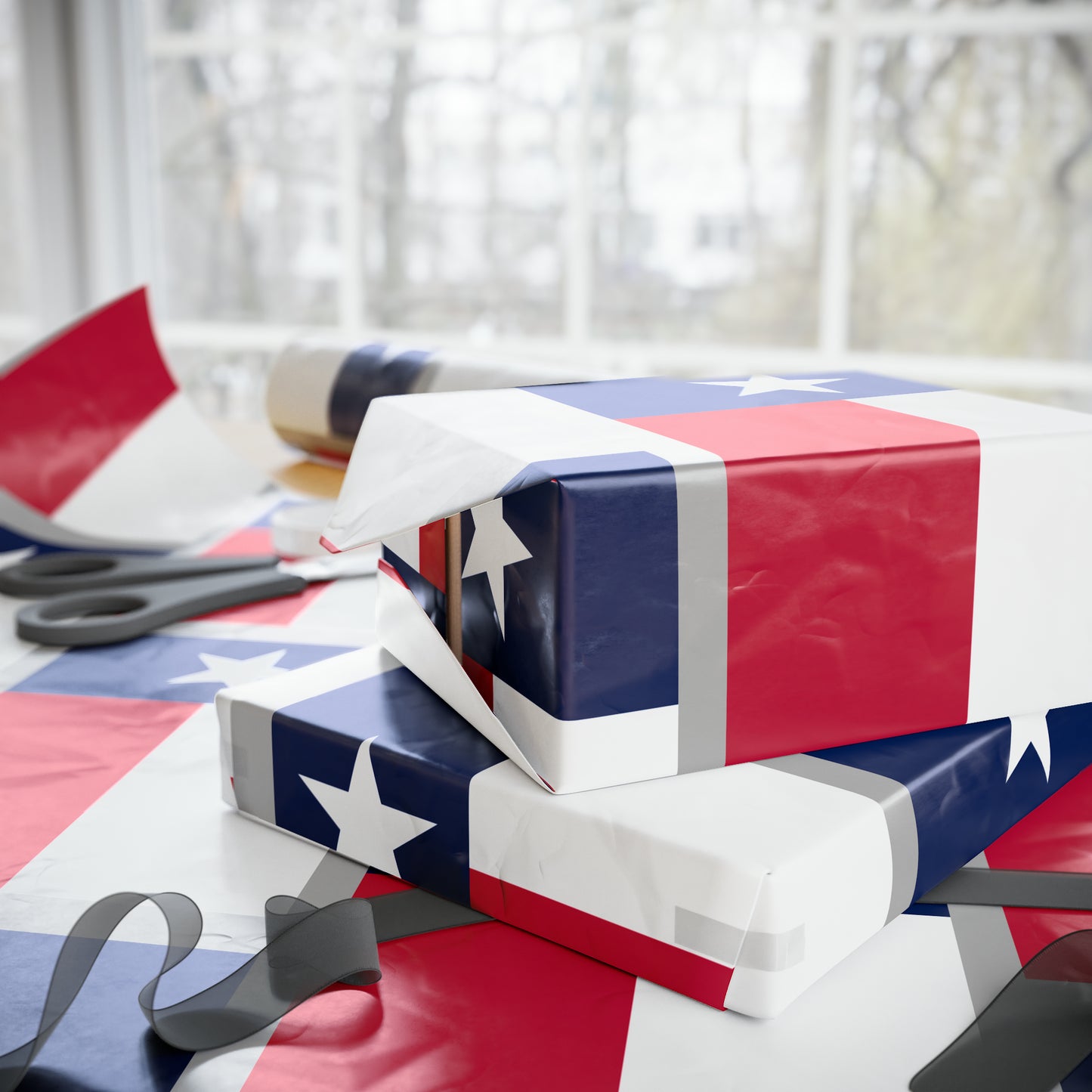 Texas State Flag Birthday Gift Wrapping Paper Holiday Lone Star