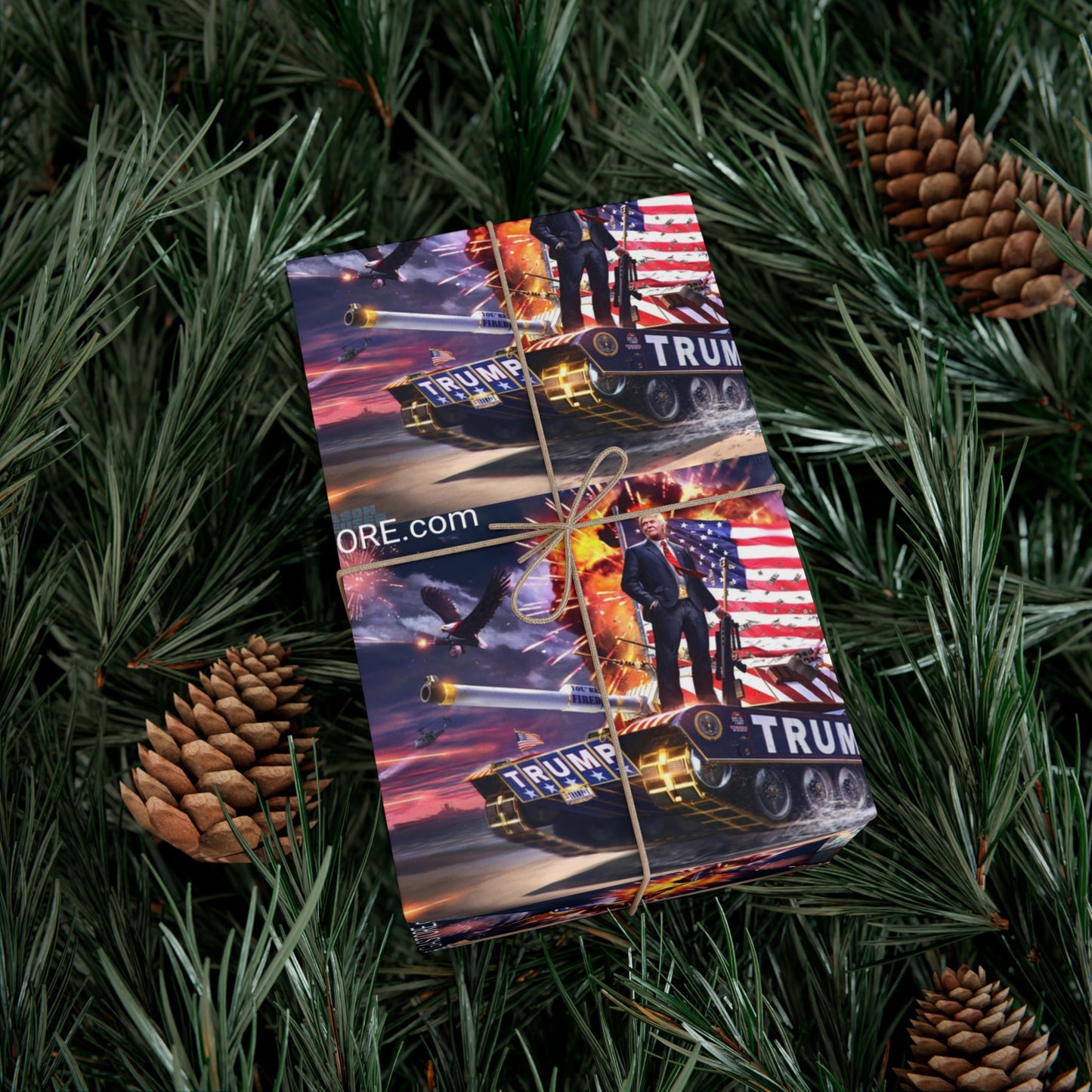 Trump the Warrior Christmas Wrapping Paper