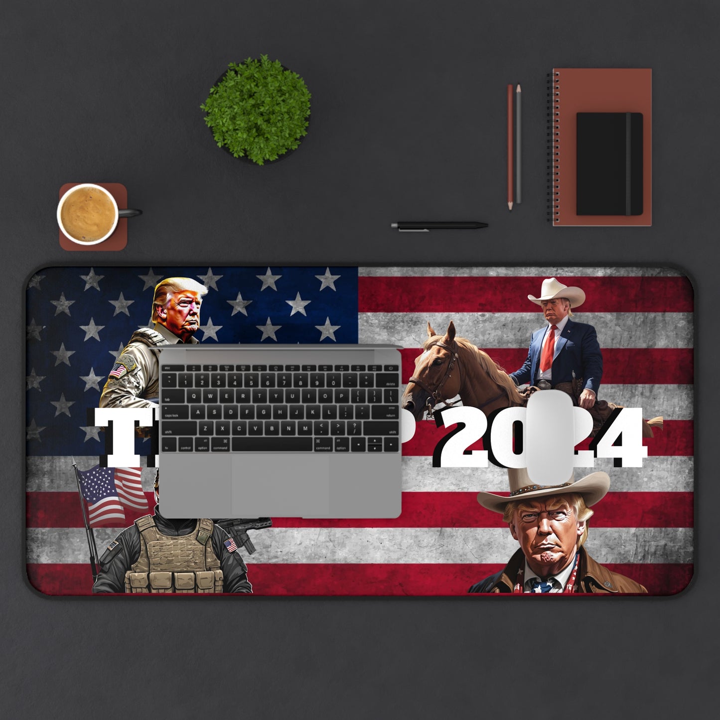 Trump 2024 Soldier Cowboy MAGA American Desk Mats