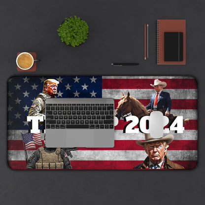 Trump 2024 Soldier Cowboy MAGA American Desk Mats