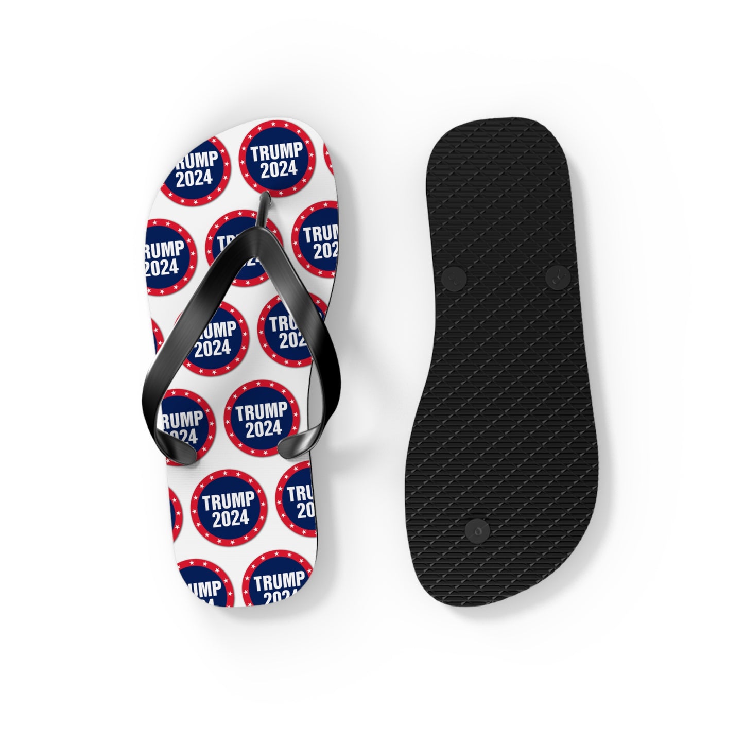 Trump 2024 Red White and blue Comfy Summer Beach Unisex Flip Flops