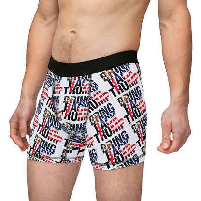 Bring Back Trump Weiße Herren-Boxershorts 2024