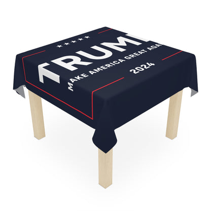 Trump 2024 Make America Great Again Blue Celebration High Quality Fabric Tablecloth