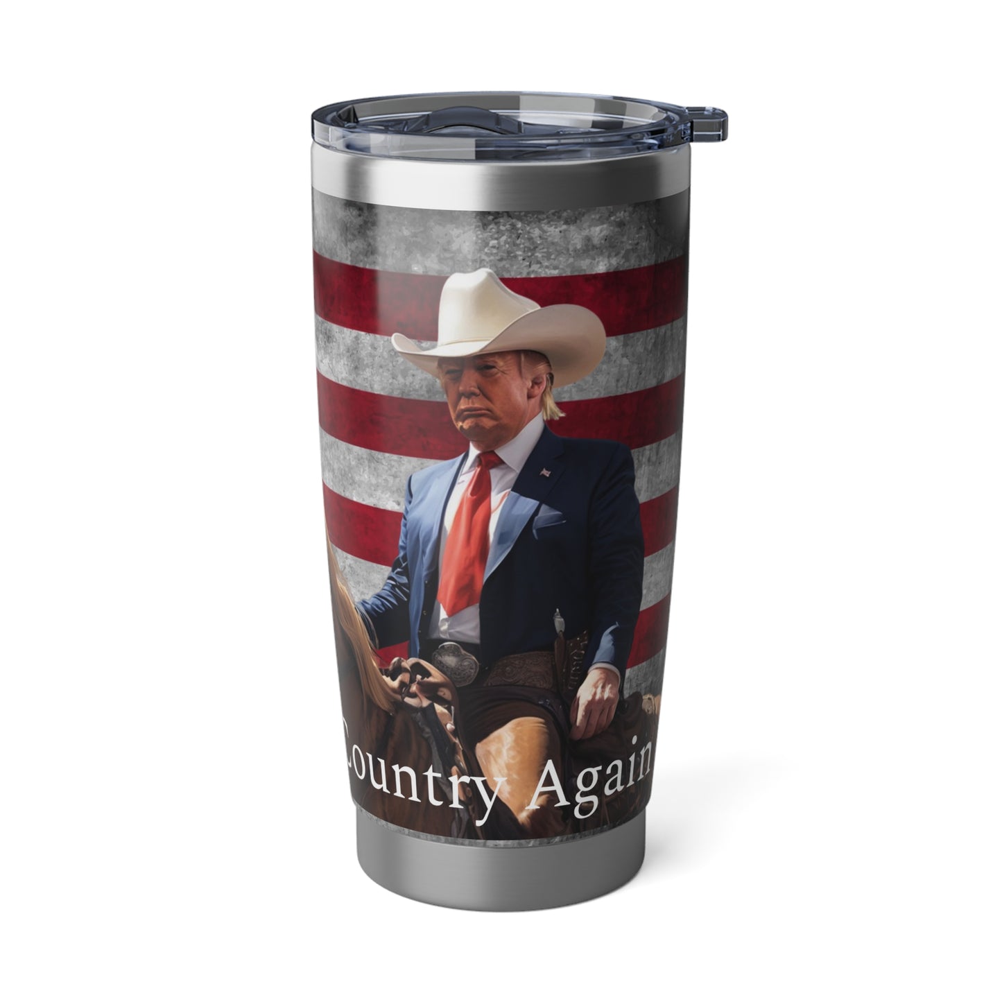 Make America Country Again Cowboy Trump Stainless Vagabond 20oz Tumbler