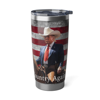 Make America Country Again Cowboy Trump Stainless Vagabond 20oz Tumbler