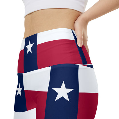 Texas State Flag Summer Rally BBQ Party Women's Workout Bike Comfy Shorts