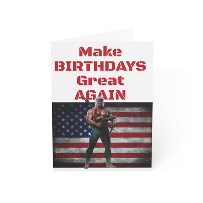 Make BIRTHDAYS Great Again Trump MAGA Card Gift American