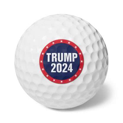 Trump 2024 Blue and Red MAGA High Quality Golf Balls, 6pcs
