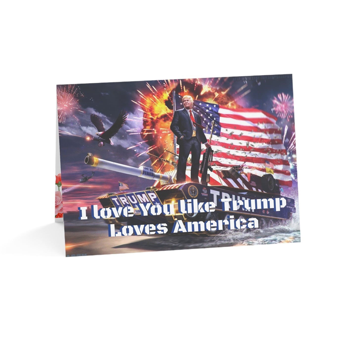 I love you like Trump Loves America Mother's Day MAGA Solider Greeting Cards