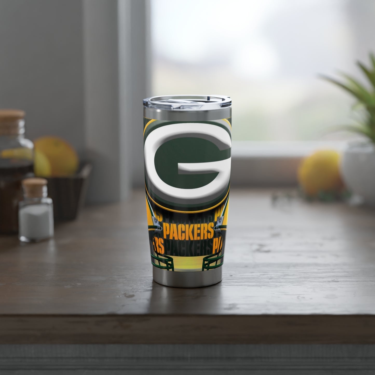 Green Bay Packers Helmet Logo Stainless Vagabond 20oz Tumbler
