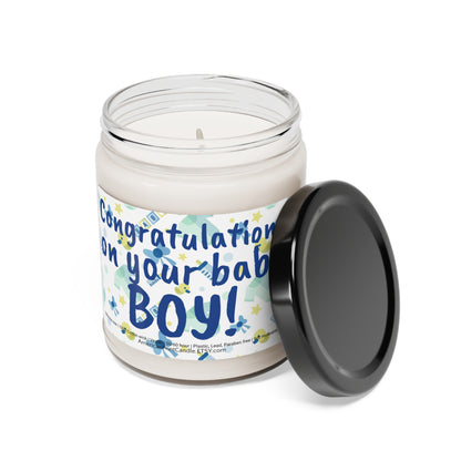 Congratulations on your baby Boy Scented Soy Jar Candle, 9oz