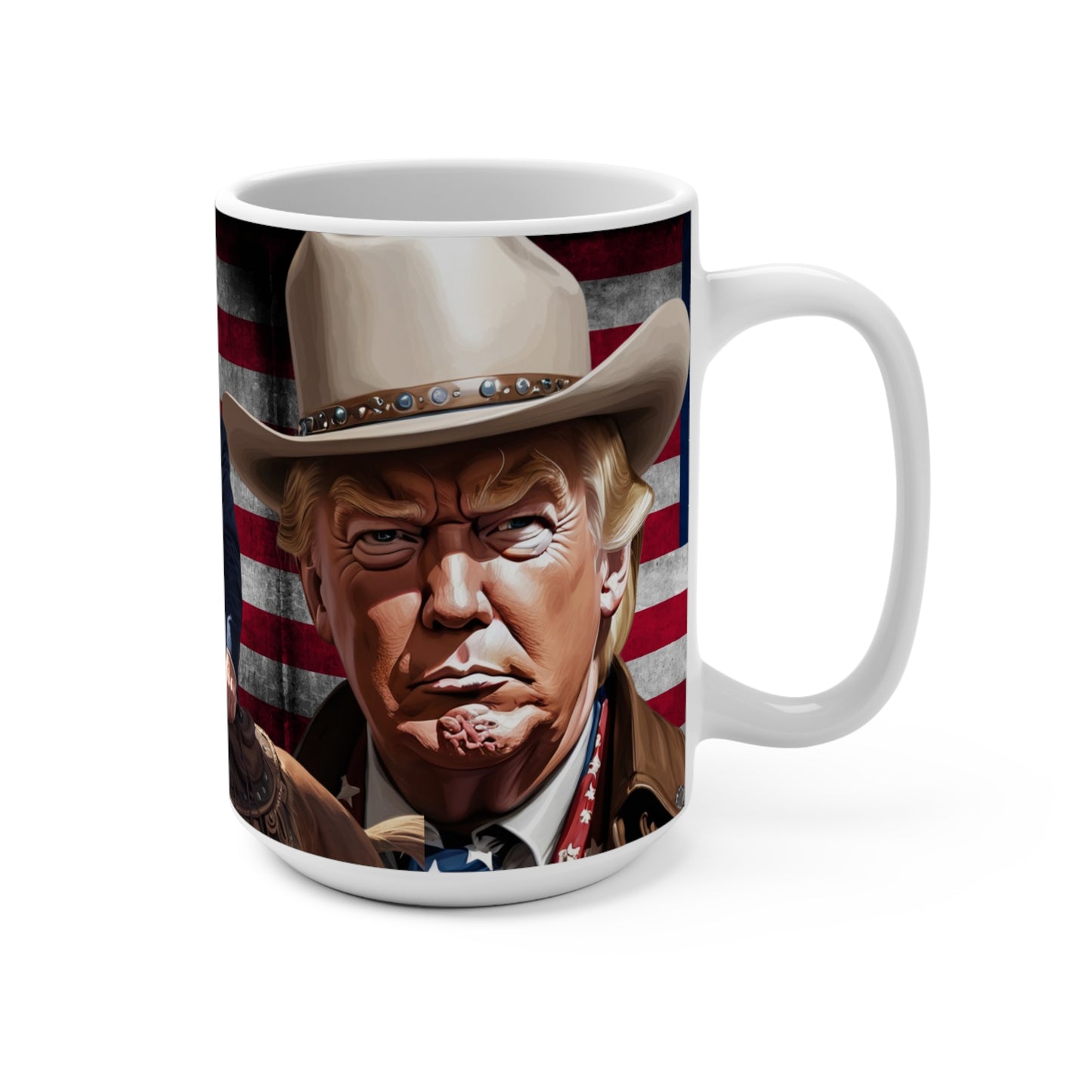Trump the Cowboy 2024 gift Jumbo Ceramic Coffee Mug 15oz