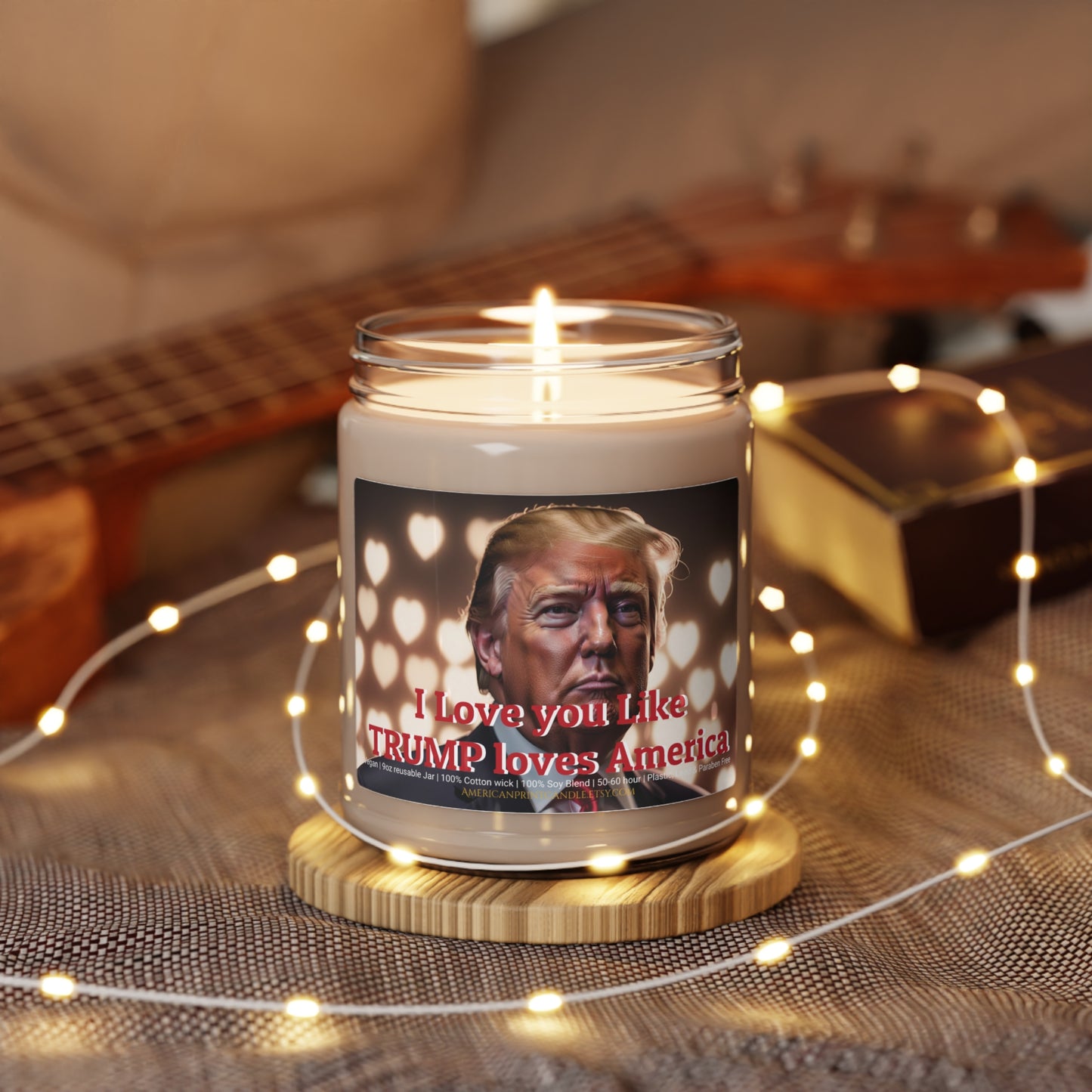I love you like Trump loves America Valentine's Day Gift Scented Soy Candle 9oz