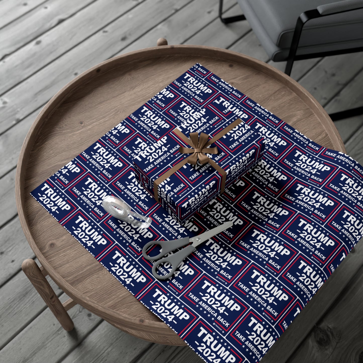 Trump Take America Back Christmas Wrapping gift Paper