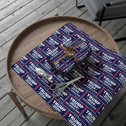 Trump Take America Back Christmas Wrapping gift Paper