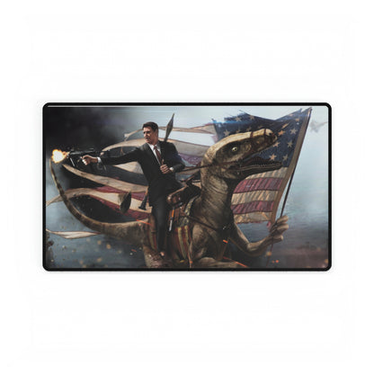 Ronald Reagan Machine Gun Raptor High Definition MAGA American Desk Mats