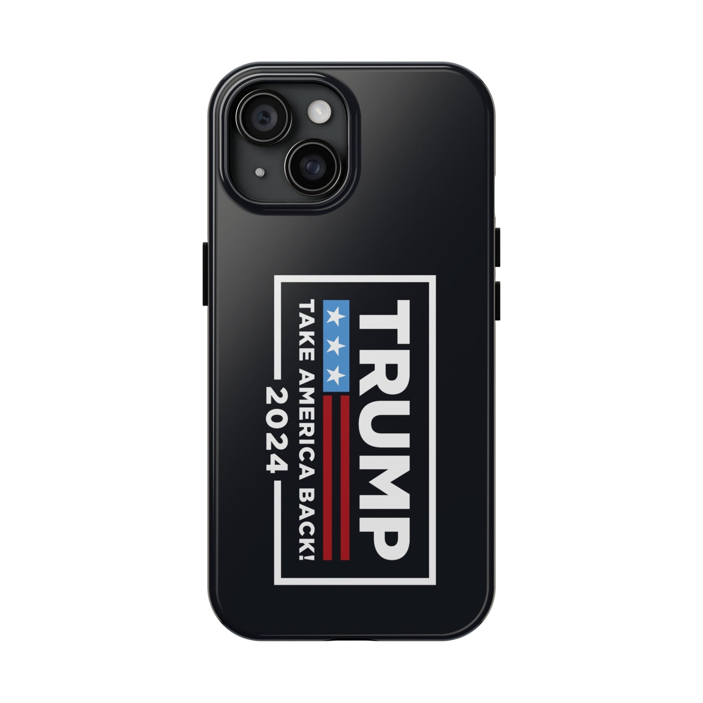 Trump 2024 Take America Back Black Apple iPhone Tough Phone Cases