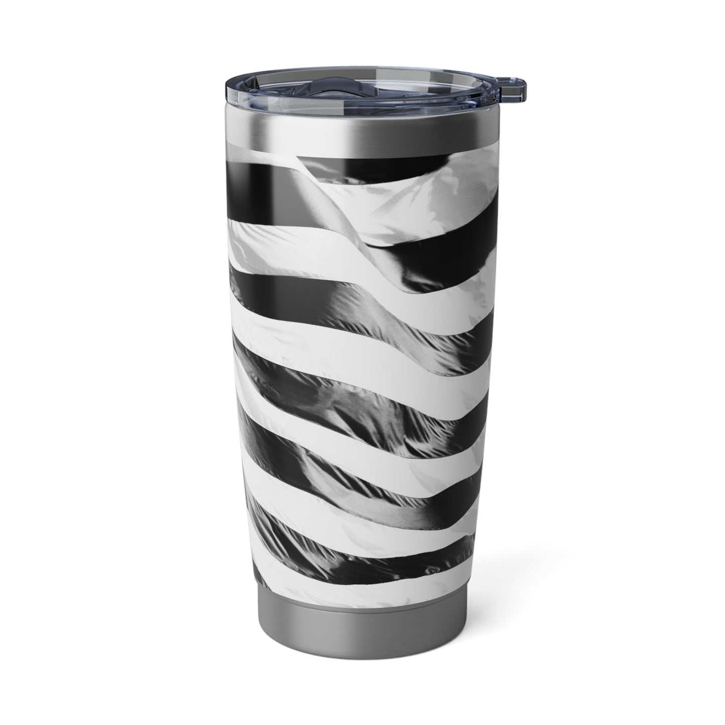 Cool Trump in Leather Jacket Black and white Stainless Steel Vagabond 20oz Tumbler