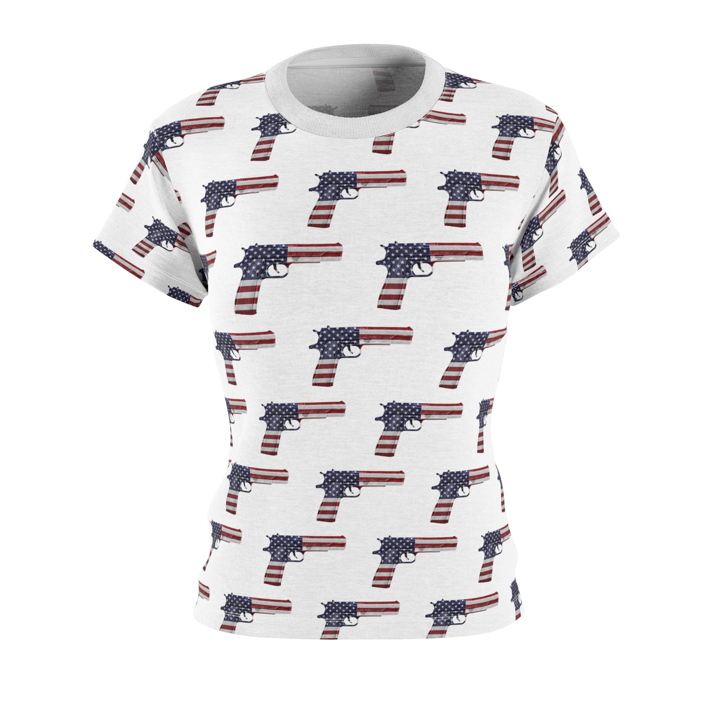 American Flag Pistol Damen Cut &amp; Sew T-Shirt 2A