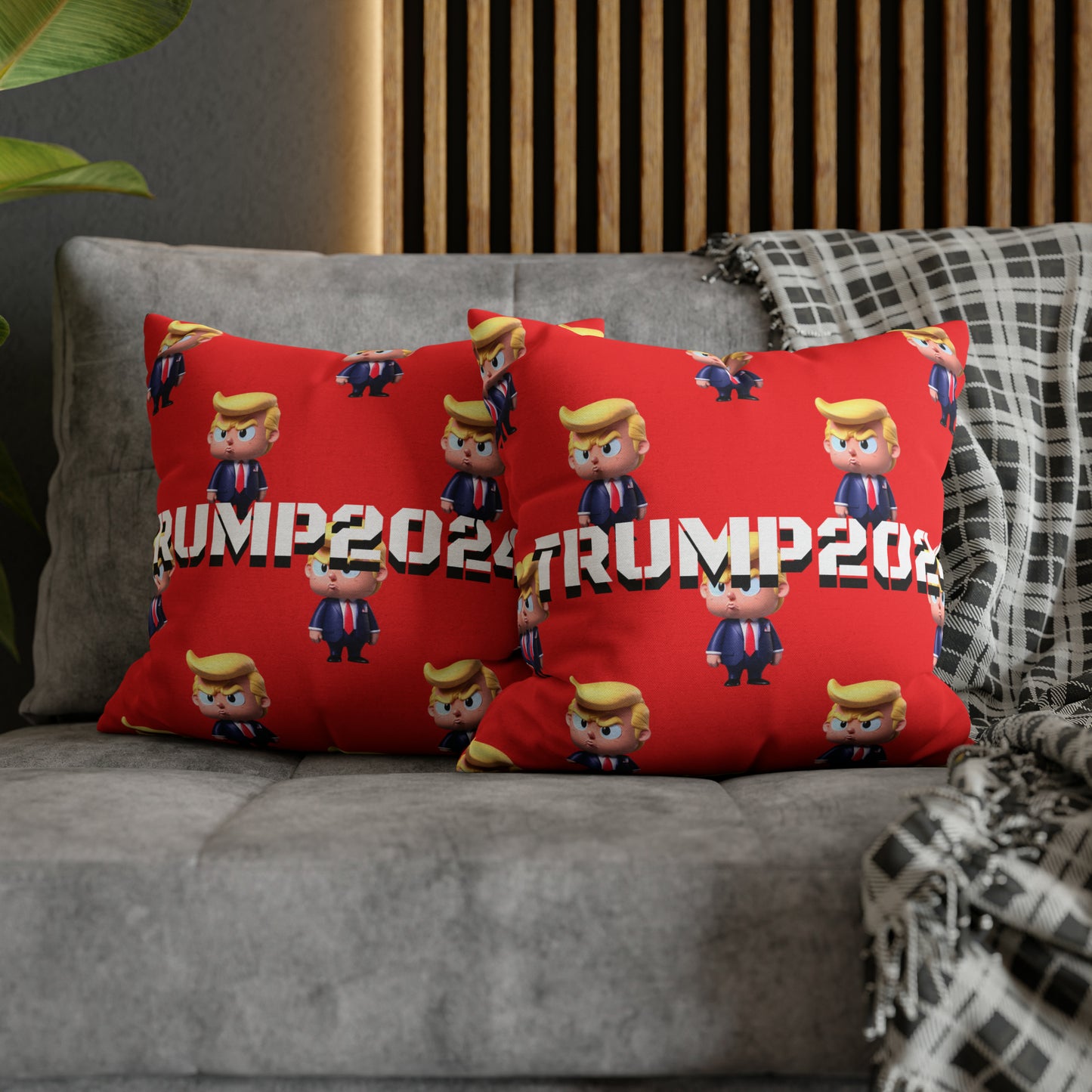 Little Trump 2024 Republican Red Soft Comfy Throw Pillow Case MAGA Gift
