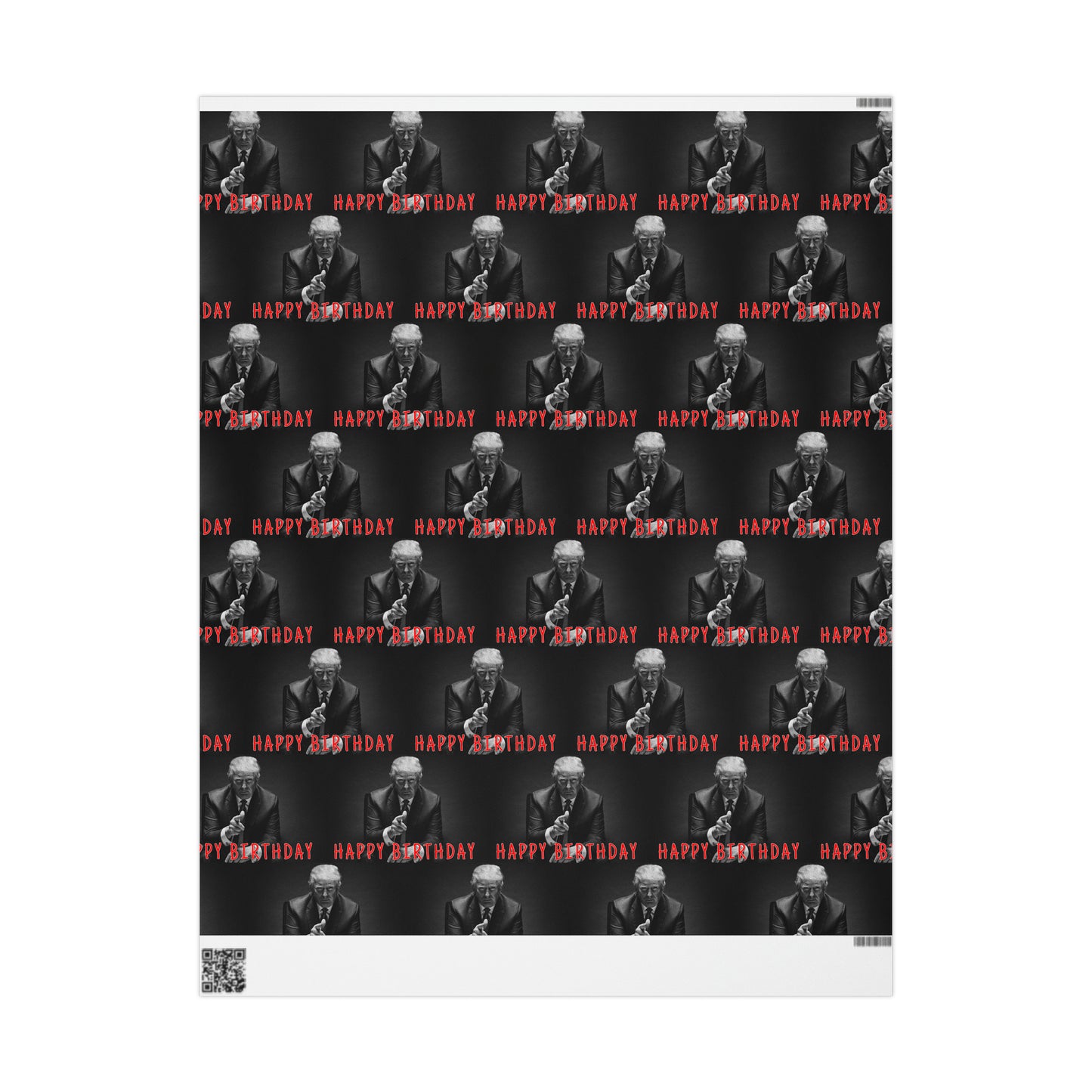Happy Birthday Trump 2024 Black MAGA Birthday Gift Present Wrapping Paper