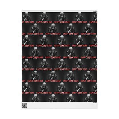 Happy Birthday Trump 2024 Black MAGA Birthday Gift Present Wrapping Paper