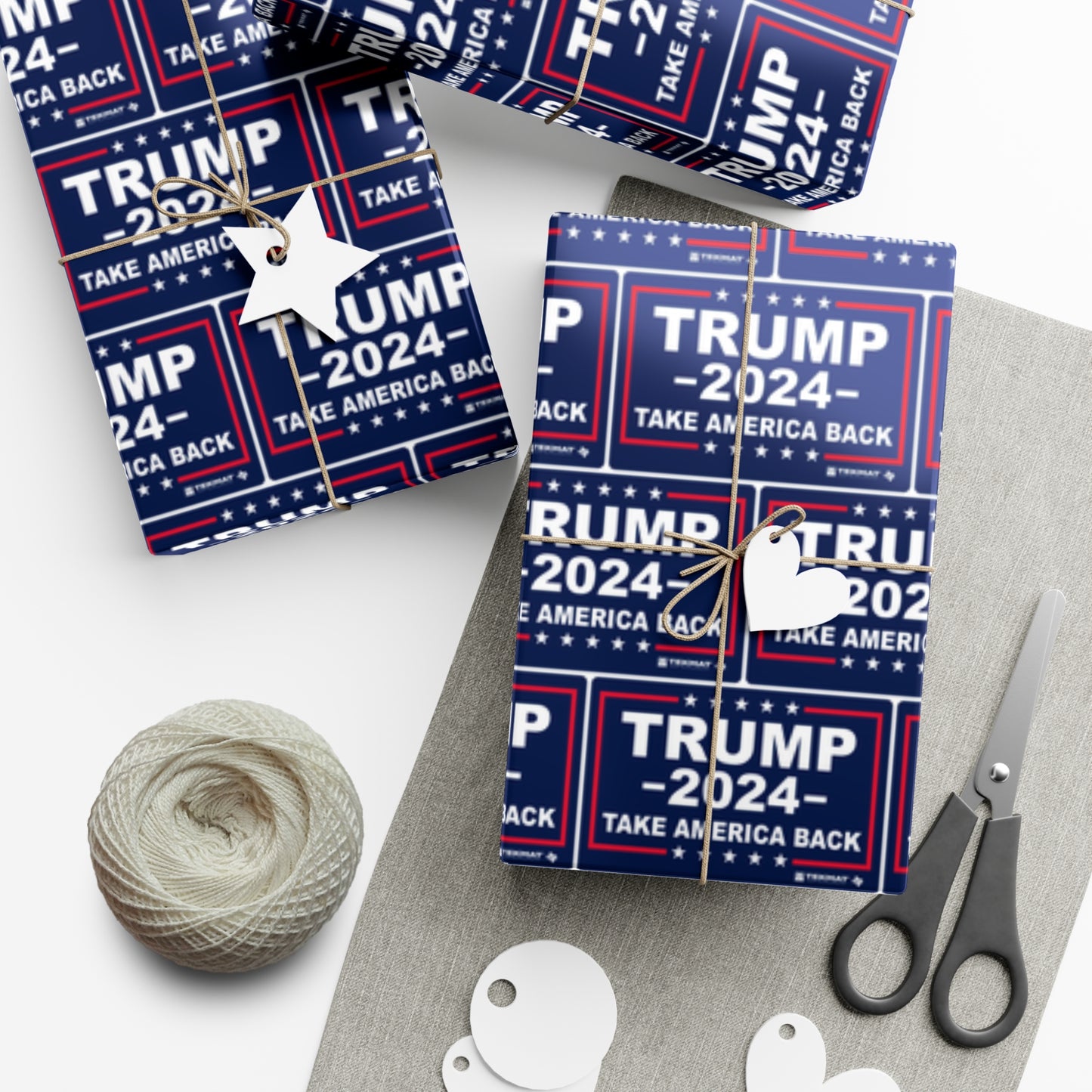 Trump Take America Back Christmas Wrapping gift Paper