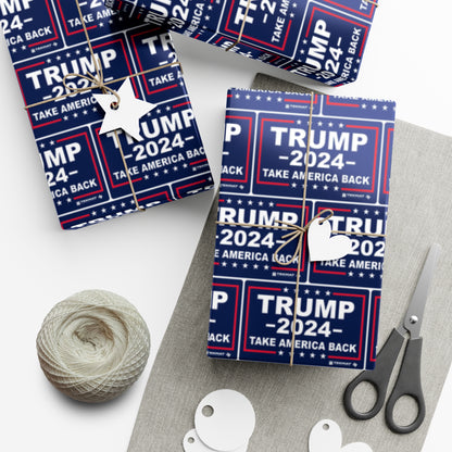 Trump Take America Back Christmas Wrapping gift Paper