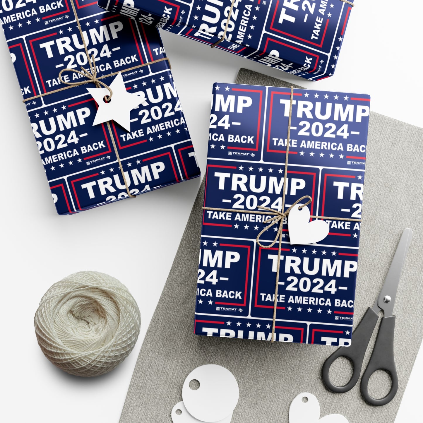 Trump Take America Back Christmas Wrapping gift Paper