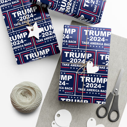 Trump Take America Back Christmas Wrapping gift Paper