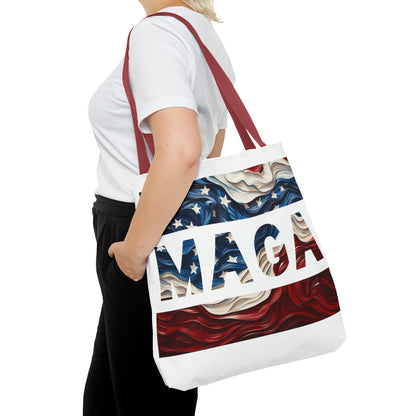 MAGA Red White and Blue Trump Rally Heavy Duty Tote Bag