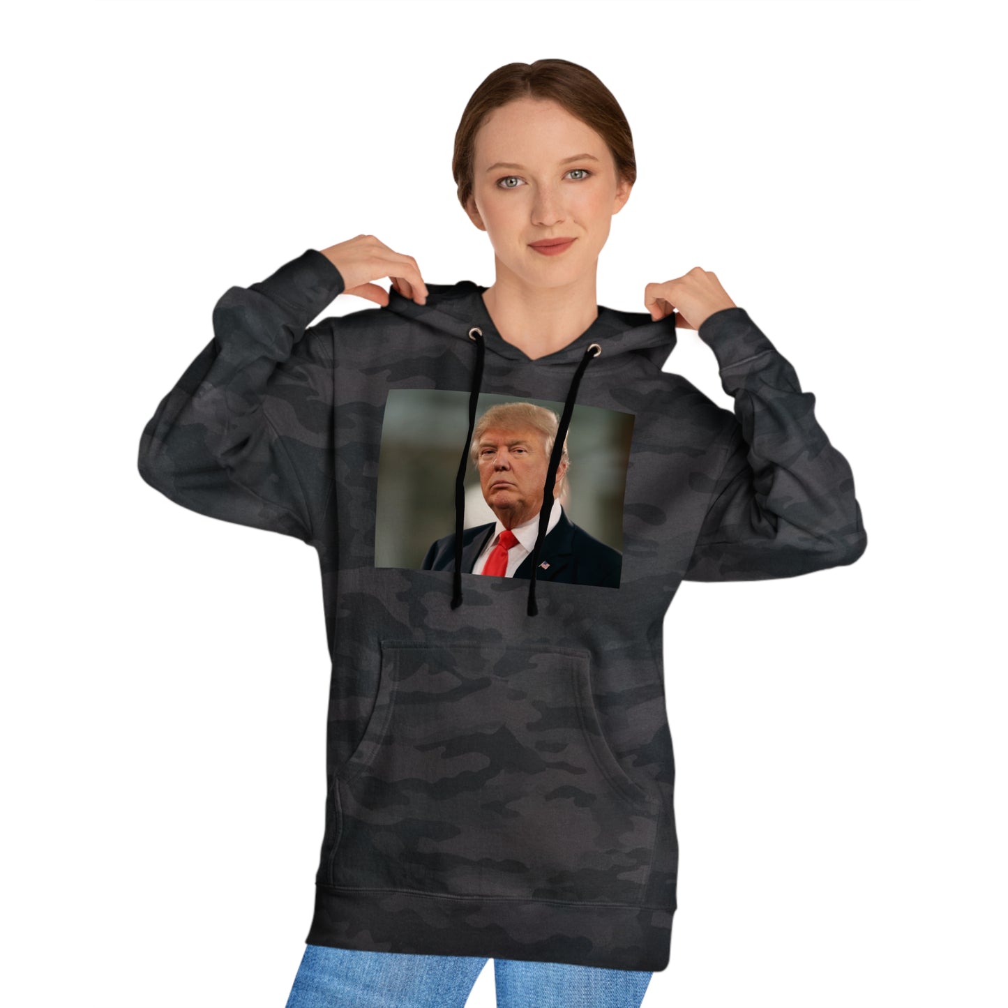 Trump Portrait 2024 soft and durable Unisex Hooded Sweatshirt Choose color and size