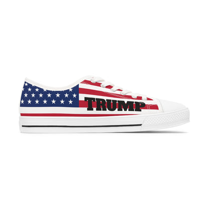 Trump American Flag 2024 All Over Print Women's Low Top Sneakers