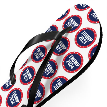 Trump 2024 Red White and blue Comfy Summer Beach Unisex Flip Flops