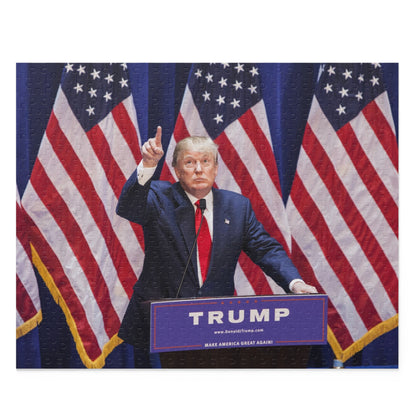 Trump with American Flags MAGA  (252 or 500 Piece) High Quality Thick Puzzle Game