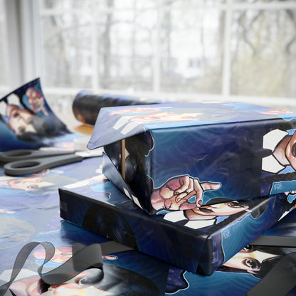 Wednesday Adams Ortega Cartoon holiday present Birthday Gift Wrapping Papers