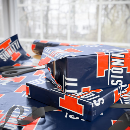 Illinois University NCAA College Graduation Alumni Birthday Gift Wrapping Paper Holiday