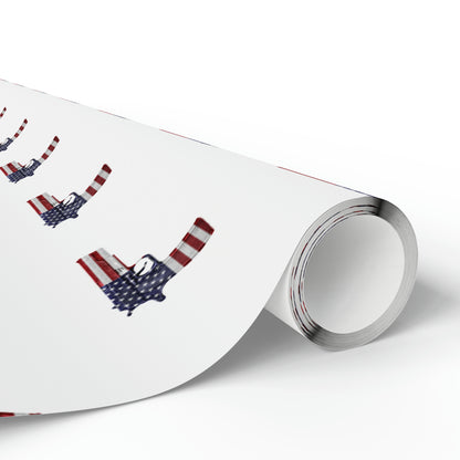 American Flag Gun 2A Christmas Wrapping Paper